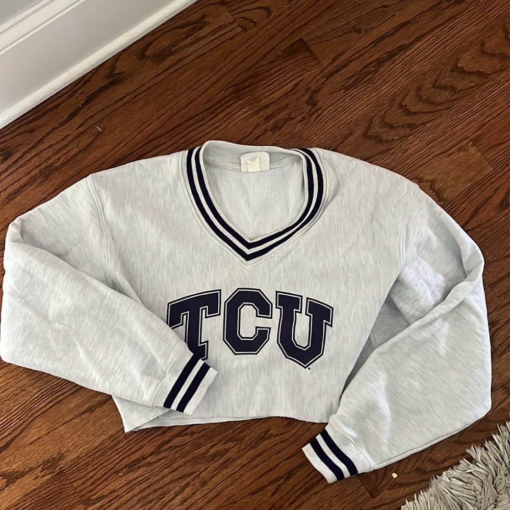 TCU cropped sweatshirt